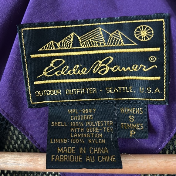 Y2K Eddie Bauer Gore-Tex Full Zip Royal Purple Vented Full Zip Mid Lengt… - Picture 6 of 12